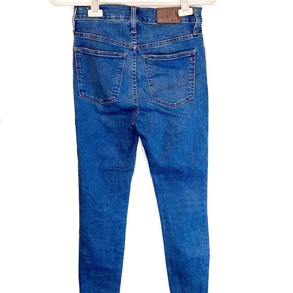 Madewell 10” High Rise Skinny Button Front Jeans Raw hem Womens Sz 26 - Picture 8 of 11